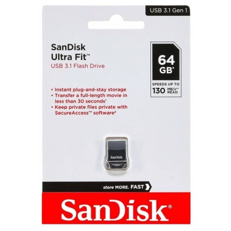 Флеш-накопитель SanDisk Ultra Fit USB 3.1 64GB